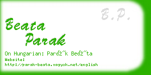 beata parak business card